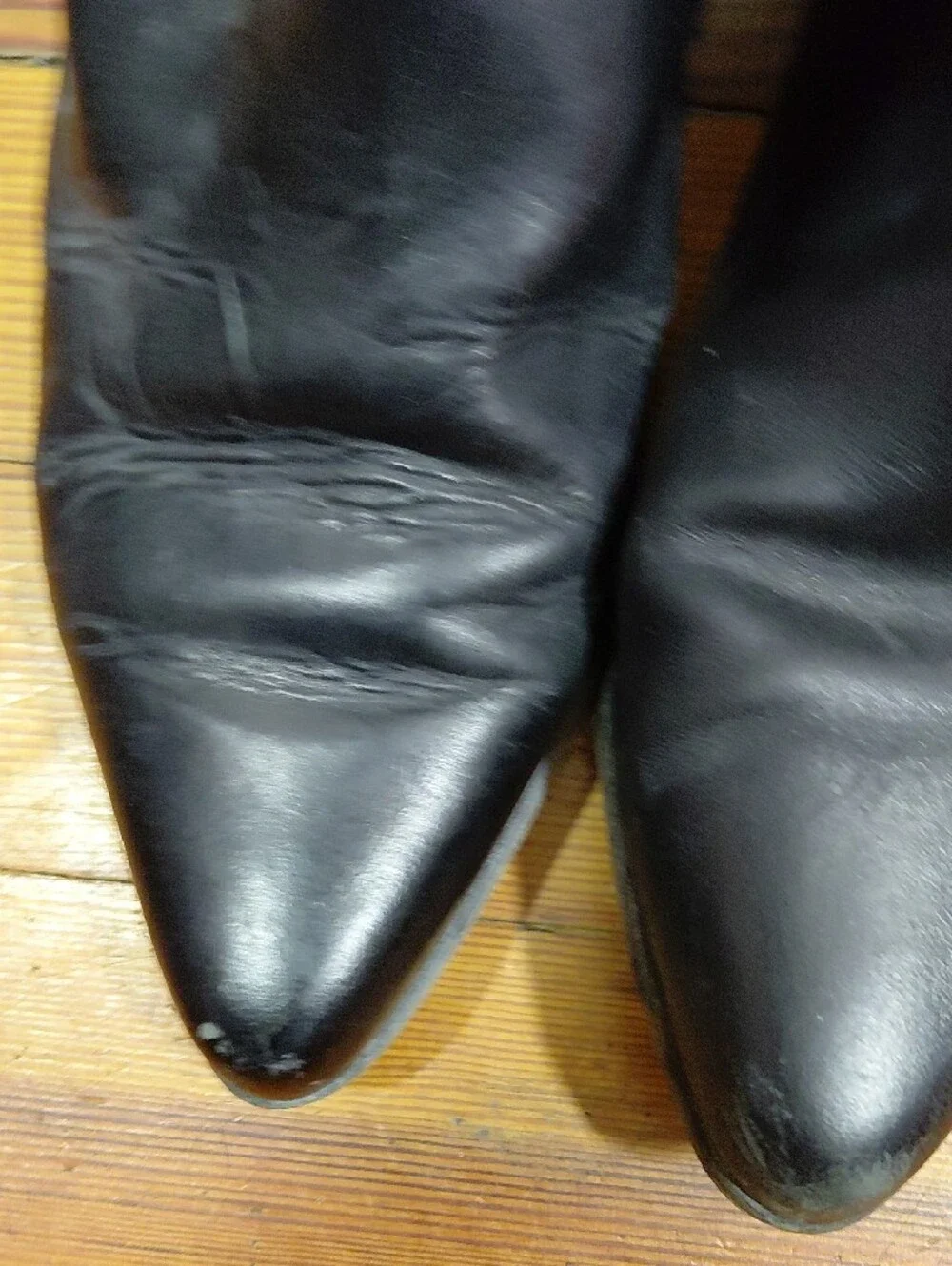 Michael Kors Black Leather Knee Length Side Zipper Riding Boots Size 8M